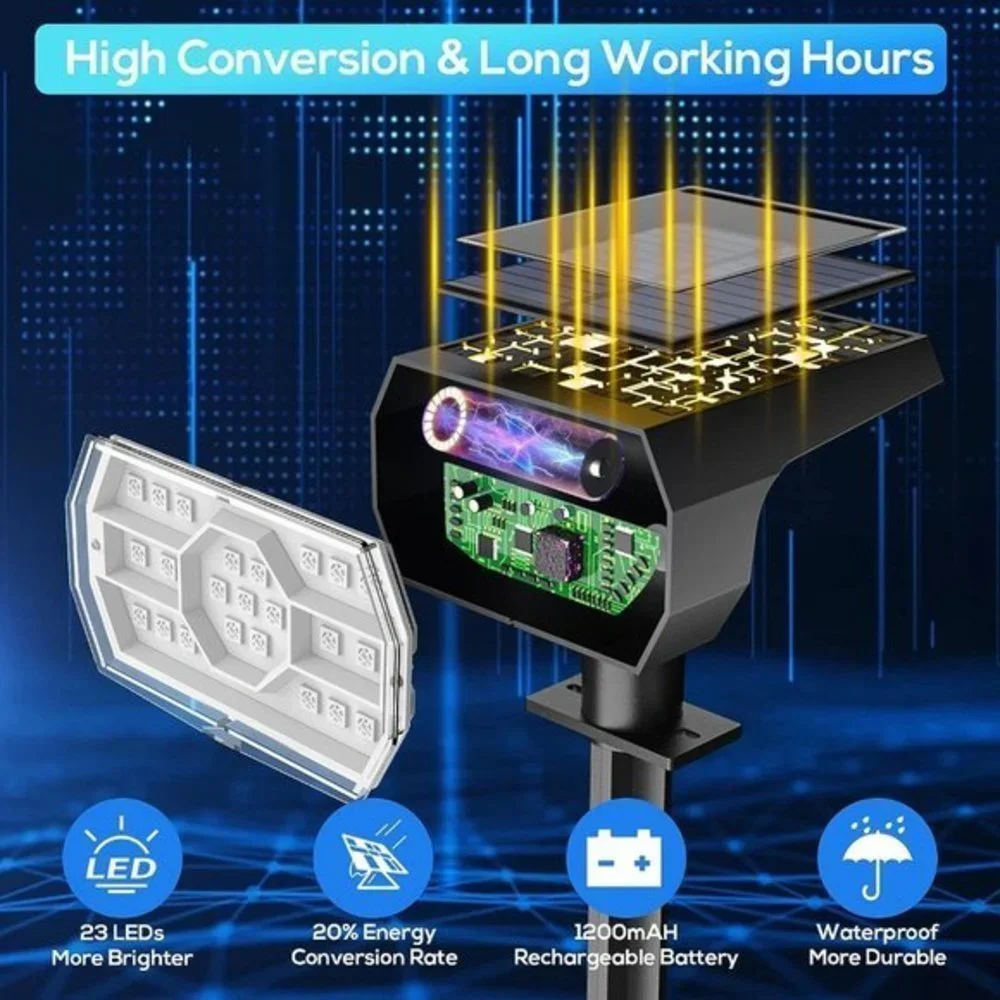 Home 23‎ LED 7 Lighting Modes Solar Powered Halloween Garden Yard Spot Lights